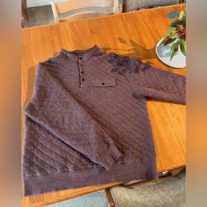 Faherty Men's Epic Quilted Rust Pullover Sweater